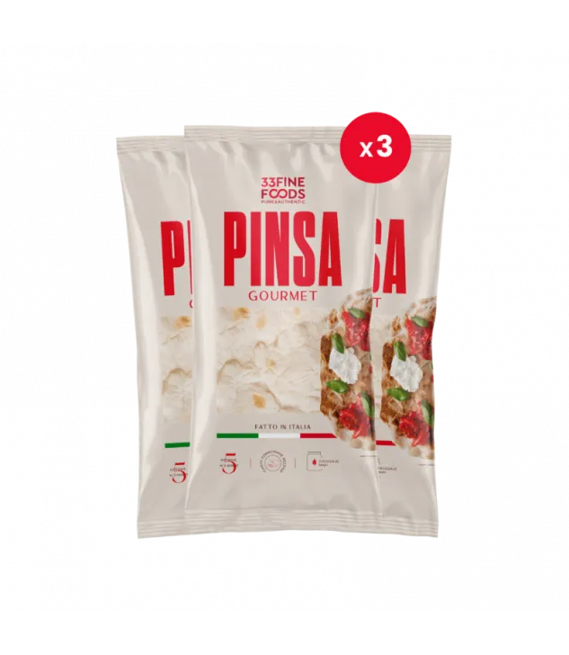 Pinsa Gourmet 230 g - Zestaw 3 sztuk: Soczyste włoskie pieczywo