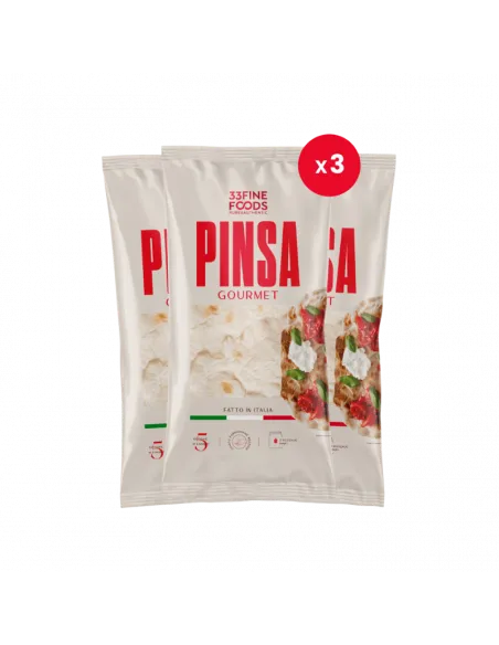 Pinsa Gourmet 230 g - Zestaw 3 sztuk: Soczyste włoskie pieczywo