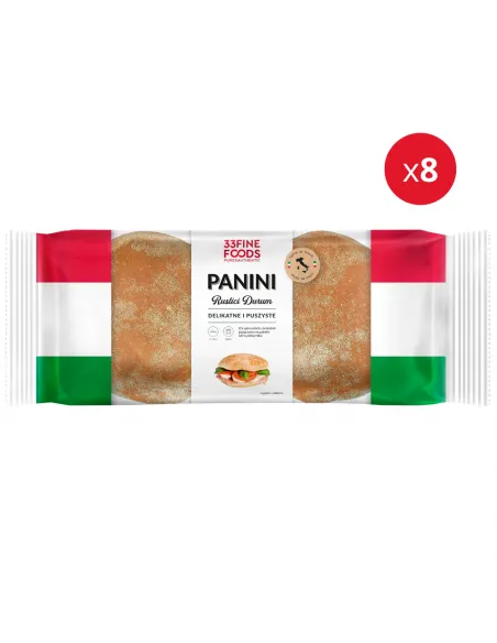 Panini Rustici Durum 170 g – ZESTAW 8 SZTUK | 33 Fine Foods