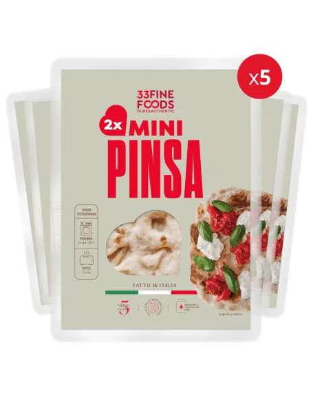 Mini Pinsa Gourmet – Zestaw 5 opakowań (2 x 130 g) | 33 Fine Foods