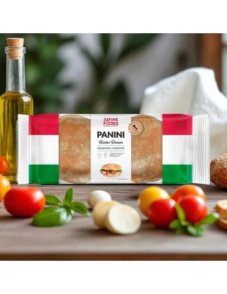 Panini Rustici Durum 170 g – ZESTAW 8 SZTUK | 33 Fine Foods