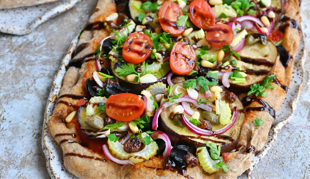 Przepis na Pinsa Alla Caponata z Bakłażanem - Pinsa we współczesnym wydaniu